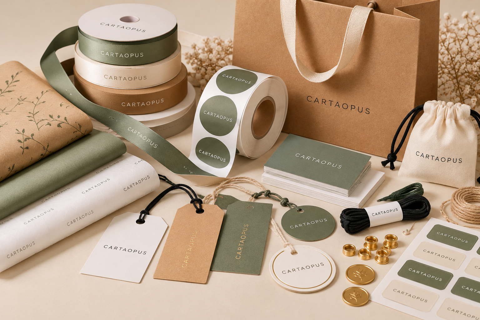 CartaOpus ribbons, labels, tags and supporting presentation details.